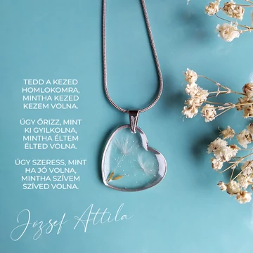 Pitypang szerelem szívmedál