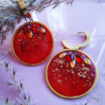 Izzó ragyogás lencsefülbevaló