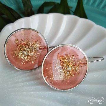 rosegold csillogó nagy kör fülbevaló