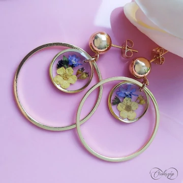 Tavaszi napsugár karika fülbevaló