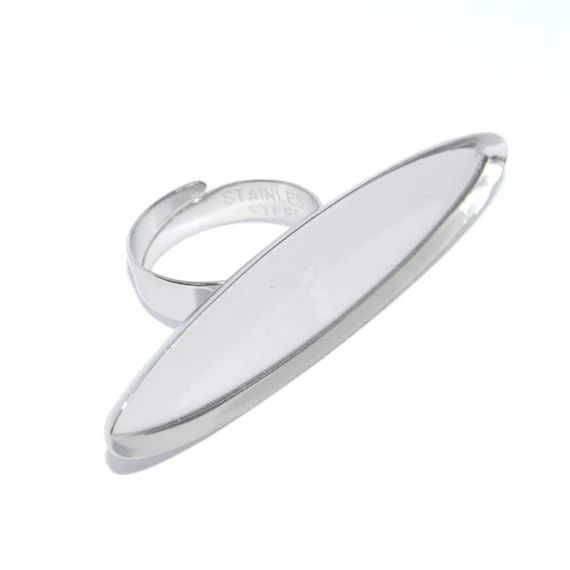 MANDULA acél / 1 cm széles, 3,5 cm hosszú/