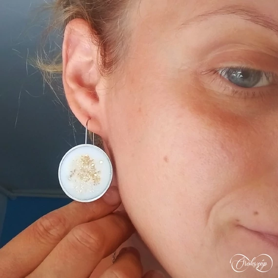 GALAKTIKA Fehérarany fülbevaló