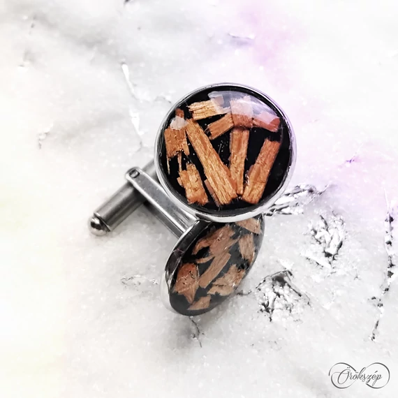 fekete mandzsettagomb