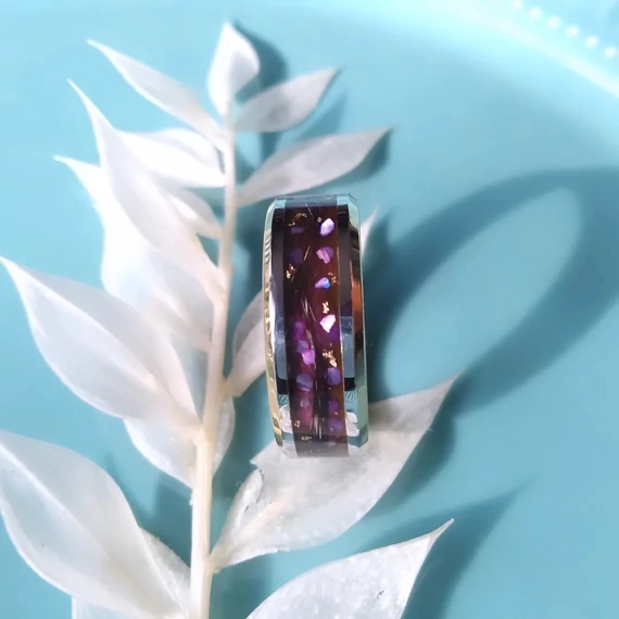 10. Acél alap, lila szinezés, kutyus bundája