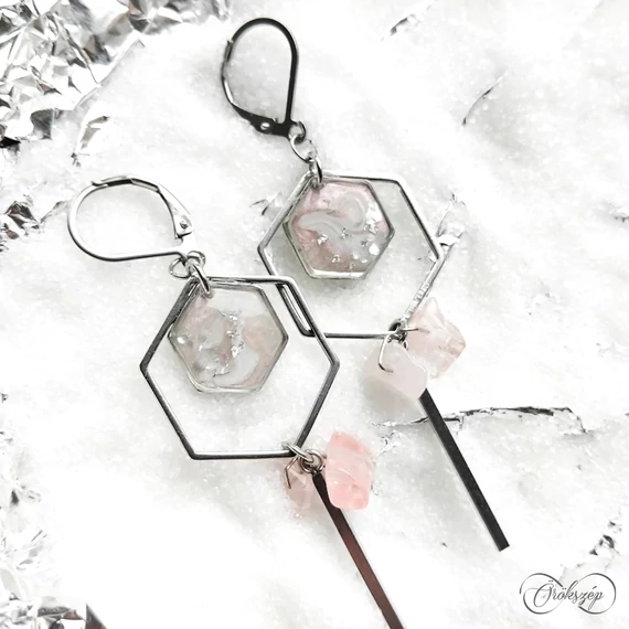 pasztell fülbevaló