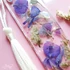 Lila virágos könyvjelző